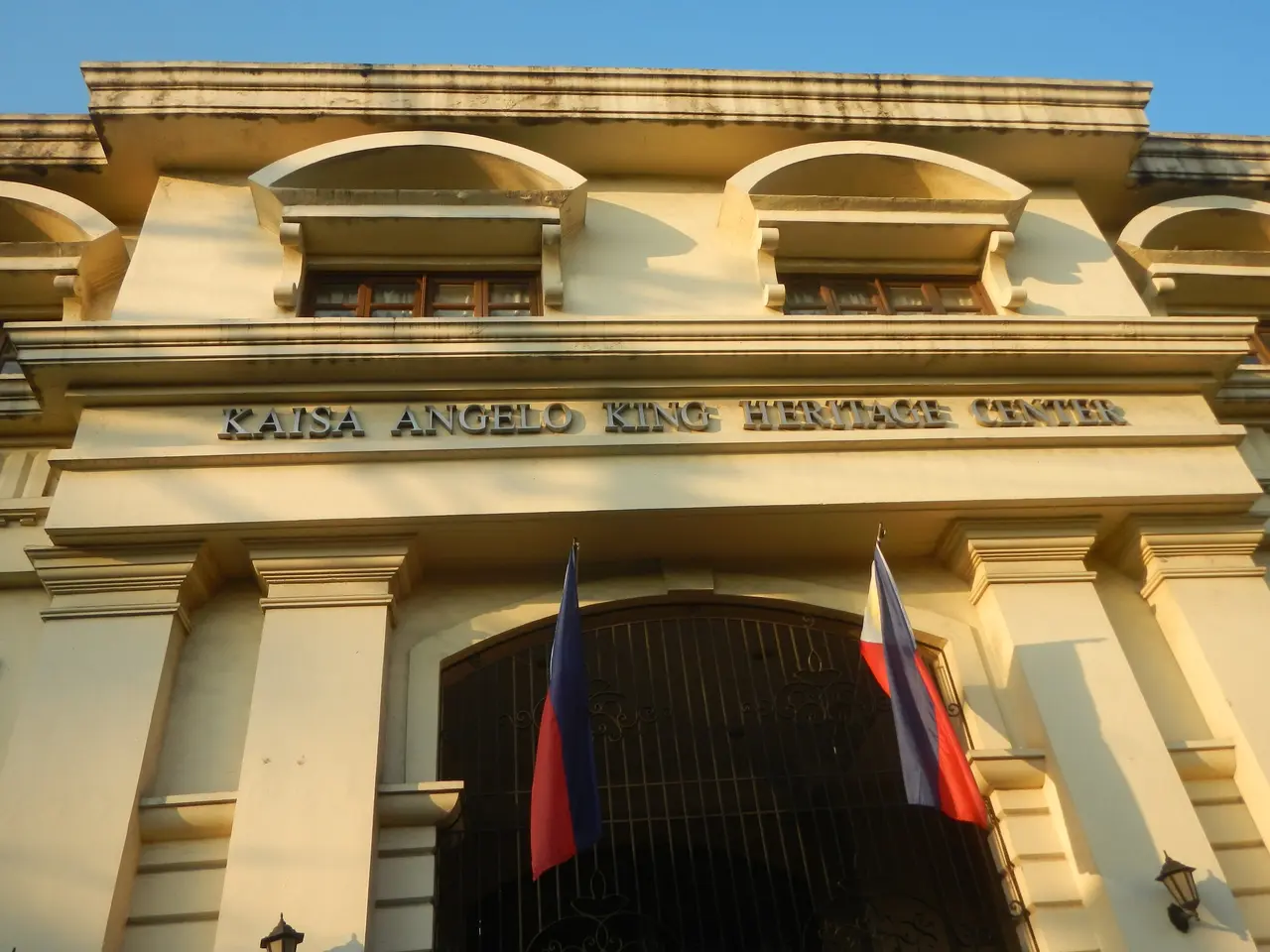 The image shows the Kaisa Angelo King Heritage Center in Manila, Philippines. It is a building with...