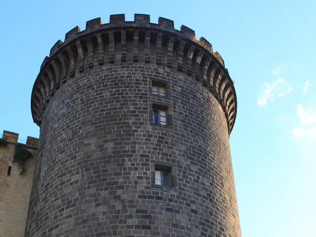 Construction work underway on building fronts and window areas