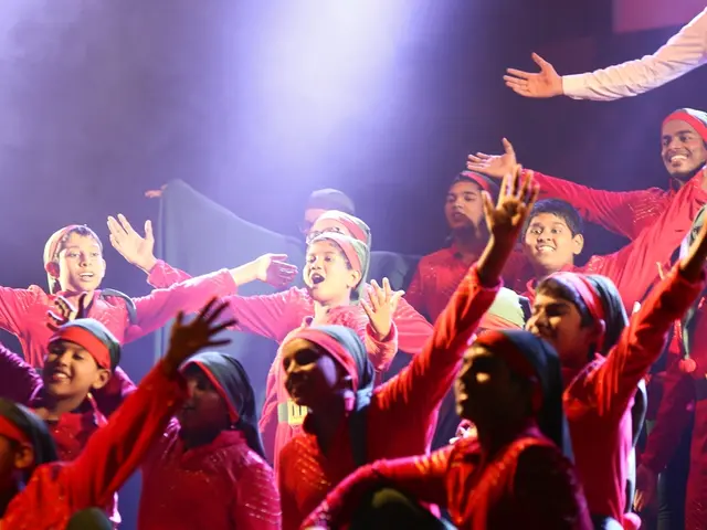 Festive processions showcasing costumes, live musical events, and competition events