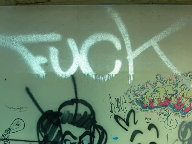 This picture consists of a painting on a wall in the image.