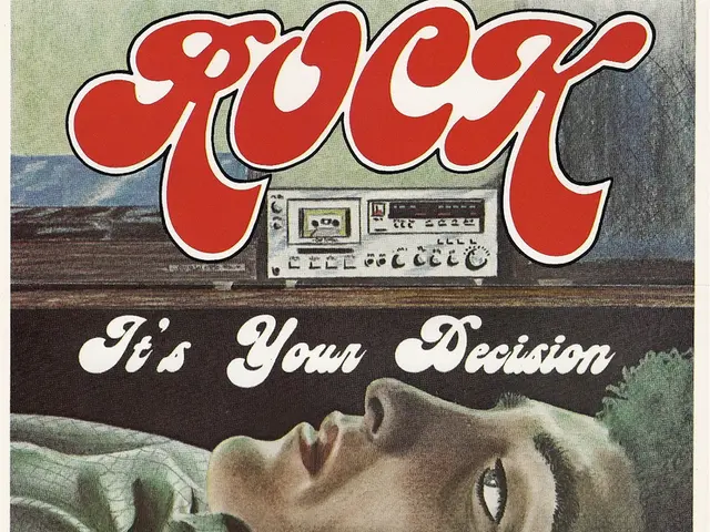 In this image we can see the picture of a person and a tape recorder. On the bottom of the image we...