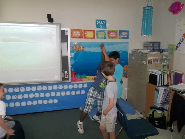 This is the picture of room. In this image there are three persons standing and there is a person...