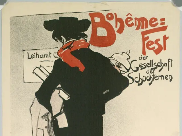 The image shows a poster advertising a bohemian festival in Berlin, Germany. It features a person...