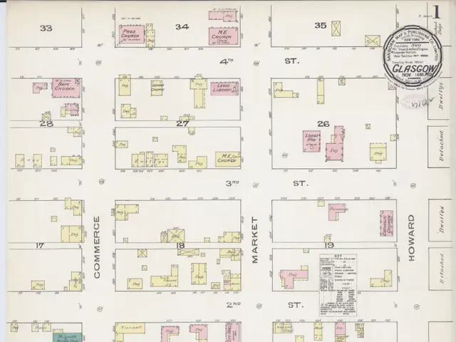 The image shows an old map of the city of San Francisco, California, with text and a stamp on it....