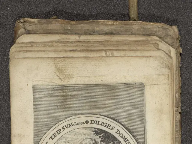 The image shows an open book with a drawing of a child on it, which is believed to be a copy of the...