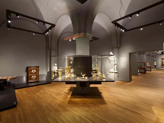 The image shows a room filled with lots of different types of items on display, including...