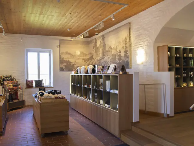 The image shows a room filled with lots of different types of furniture, including a table with...