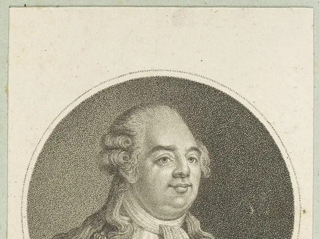 The image shows a portrait of Ludwig XVI, the King of Germany, with a human face. The portrait is...