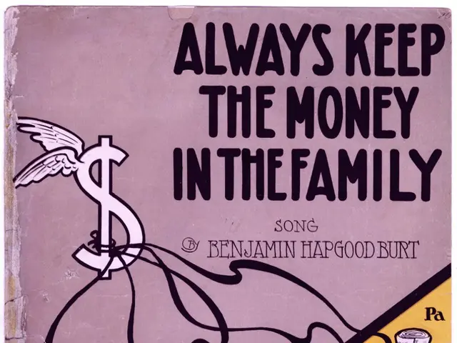 The image shows a poster with the words "Always Keep the Money in the Family" written in bold,...