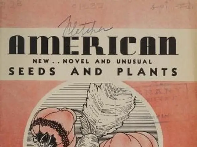 The image shows a book titled "American Seeds and Plants" with a picture of various plants on the...
