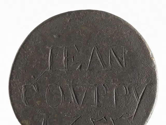 The image shows a 1775 copper token with the words "Team Company" inscribed on it against a white...