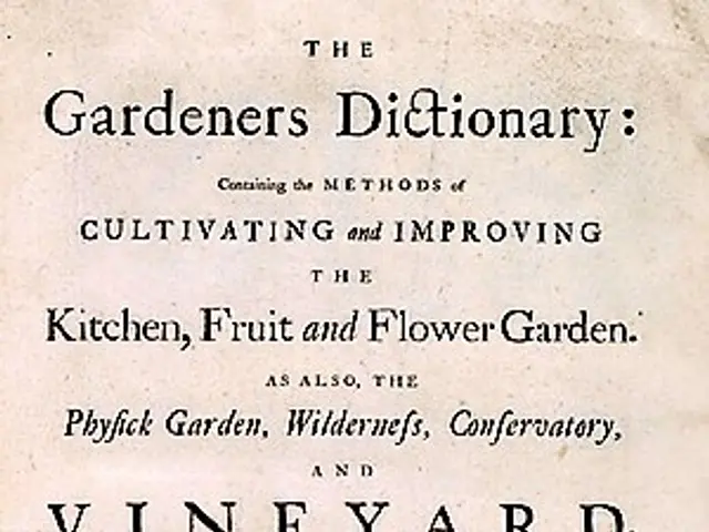 The image shows a paper with the text "The Gardener's Dictionary: Cultivating and Improving the...